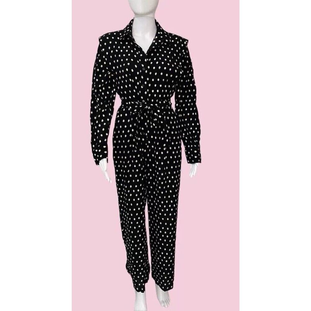 Women’s MNG Mango Jumpsuit Romper Polka Dot Large